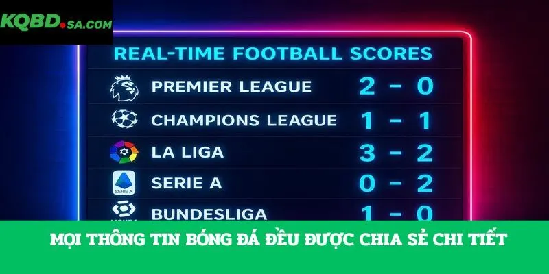 Mọi thông tin bóng đá đều được chia sẻ chi tiết
